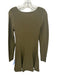 Staud Size S Green Ribbed Detail Long Sleeve Square Neck Dress Green / S