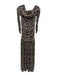 Farm Rio Size S Black, Orange, Multi Viscose Rouched Floral Print Draped Dress Black, Orange, Multi / S