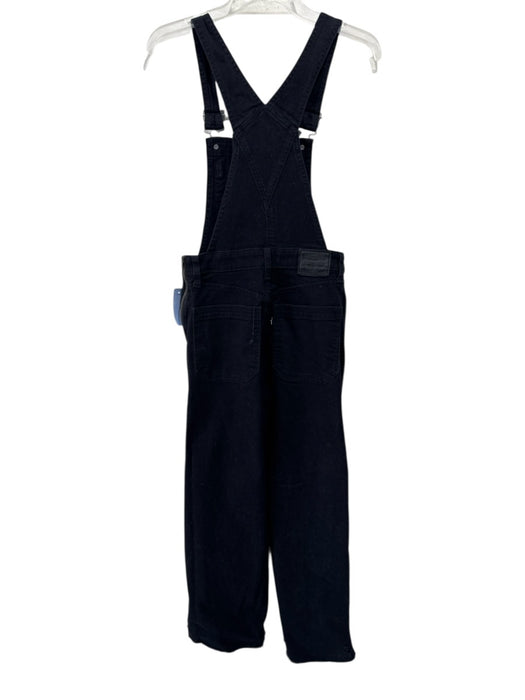 Levis Size 26 Black Cotton Buckle Detail Pockets Sleeveless Overalls Black / 26