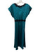 Sea New York Size 4 Teal & Black Polyester Short Sleeve Lace Detail Dress Teal & Black / 4