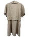 Exquise Size Large Beige Cotton Blend Short Sleeve Button Front Lapel Dress Beige / Large