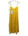 ML Monique Lhuillier Size 6 Lemon Yellow Polyester Spaghetti Strap Tiered Dress Lemon Yellow / 6