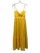ML Monique Lhuillier Size 6 Lemon Yellow Polyester Spaghetti Strap Tiered Dress Lemon Yellow / 6