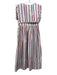 Damson Madder Size 8 Red, Blue, White Cotton Sleeveless Variegated Stripes Dress Red, Blue, White / 8