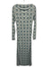 Hill House Size S Blue, Green, Cream Nylon & Elastane Long Sleeve Maxi Dress Blue, Green, Cream / S