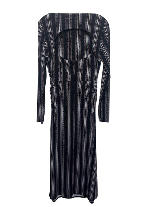 Hill House Size S Black, Brown, Blue Nylon & Elastane Long Sleeve Maxi Dress Black, Brown, Blue / S