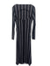 Hill House Size S Black, Brown, Blue Nylon & Elastane Long Sleeve Maxi Dress Black, Brown, Blue / S