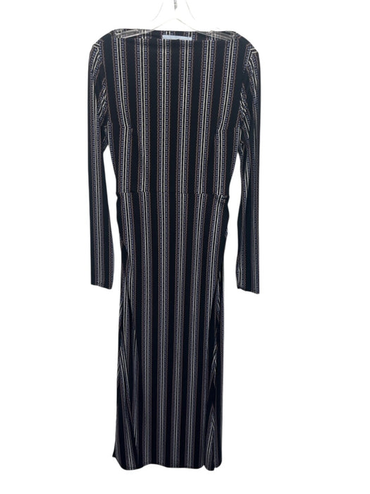 Hill House Size S Black, Brown, Blue Nylon & Elastane Long Sleeve Maxi Dress Black, Brown, Blue / S