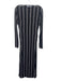 Hill House Size S Black, Brown, Blue Nylon & Elastane Long Sleeve Maxi Dress Black, Brown, Blue / S