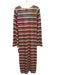 Show Me Your Mumu Size S Pink, Brown, Multi Long Sleeve Striped Coverup Dress Pink, Brown, Multi / S