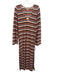 Show Me Your Mumu Size S Pink, Brown, Multi Long Sleeve Striped Coverup Dress Pink, Brown, Multi / S