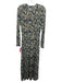 Ulla Johnson Size S Blue, Green, Beige Rayon & Elastane Long Sleeve Maxi Dress Blue, Green, Beige / S