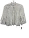 Marant Etoile Size 38 White Cotton 1/2 Bell Sleeve Crochet Lace Pintuck Top White / 38