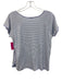Lake Size Small Blue & White Cotton Short Sleeve Striped Pajama Top Blue & White / Small