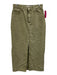 Zara Size Small Light Green Cotton Denim High Rise Front Slit Pockets Maxi Skirt Light Green / Small