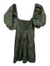 Hill House Size XS Green, Pink, Yellow Cotton Short Puff Sleeve Floral Dress Green, Pink, Yellow / XS