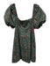 Hill House Size XS Green, Pink, Yellow Cotton Short Puff Sleeve Floral Dress Green, Pink, Yellow / XS