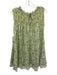 Free People Size XS Green, Blue, Yellow Cotton Blend Sleeveless Floral Dress Green, Blue, Yellow / XS
