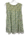Free People Size XS Green, Blue, Yellow Cotton Blend Sleeveless Floral Dress Green, Blue, Yellow / XS