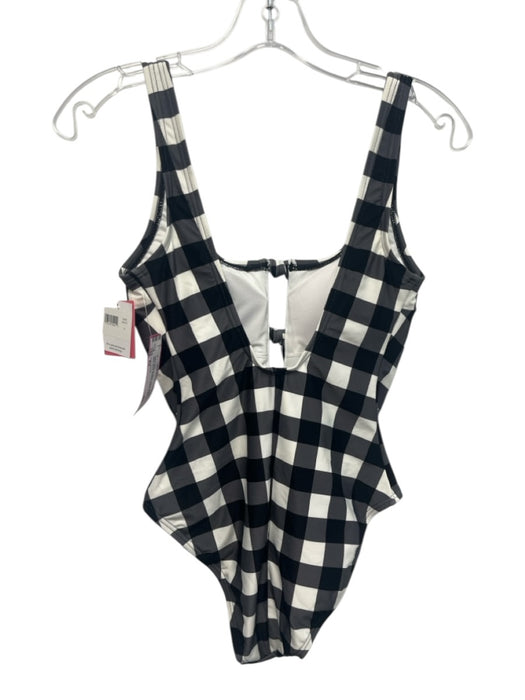 Kate Spade Size XS Black & White Nylon Blend Sleeveless Buffalo Check swimwear Black & White / XS