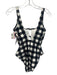 Kate Spade Size XS Black & White Nylon Blend Sleeveless Buffalo Check swimwear Black & White / XS