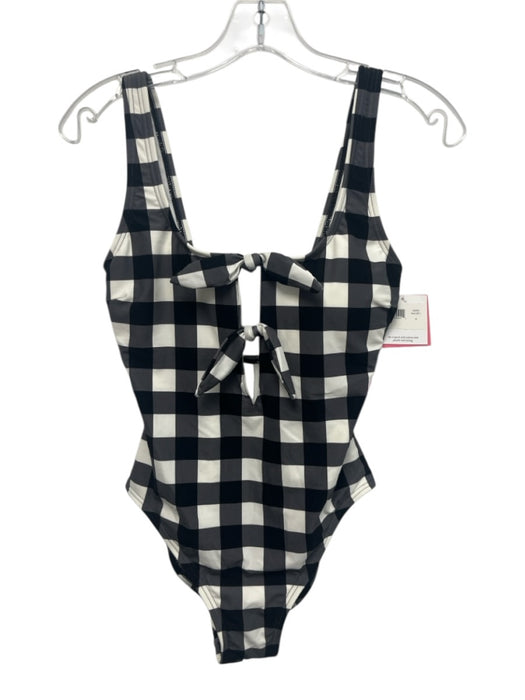 Kate Spade Size XS Black & White Nylon Blend Sleeveless Buffalo Check swimwear Black & White / XS