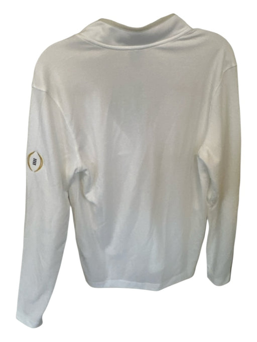 Nike White & Red Polyester UGA Long Sleeve Half Zip Men's Pullover White & Red / S