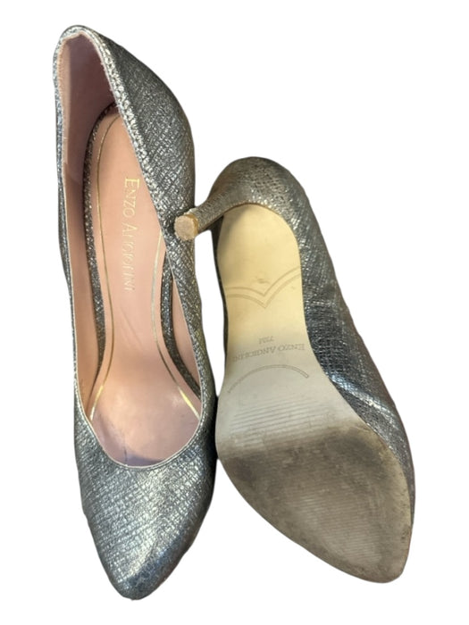 Enzo Angiolini Shoe Size 7.5 Gold Leather Stiletto Metallic Almond Toe Pumps Gold / 7.5