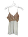 Tularosa Size S Nude & White Cotton Blend Spaghetti Strap Lace Detail Dress Nude & White / S