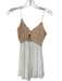 Tularosa Size S Nude & White Cotton Blend Spaghetti Strap Lace Detail Dress Nude & White / S