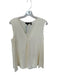Theory Size M Cream Silk Sleeveless V Neck Top Cream / M