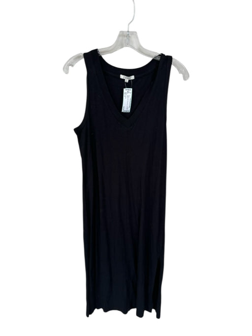 Z Supply Size S Black Cotton Sleeveless V Neck Maxi Dress Black / S