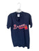 Majestic Size S Navy & Red Cotton Atlanta Braves Buttons Athletic Men's T-Shirt Navy & Red / S