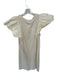 TCEC Size S Creme Cotton Blend Flutter Sleeves Dress Creme / S