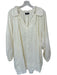 Gigio Size S Cream Cotton Long Balloon Sleeve Textured V Neck Oversized Dress Cream / S