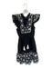 En Saison Size XS Black & White Cotton Short Sleeve Embroidered Dress Black & White / XS