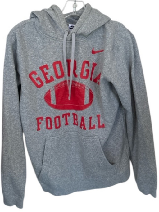 Nike Gray Cotton Blend UGA Draw Cord Men's Hoodie Gray / S