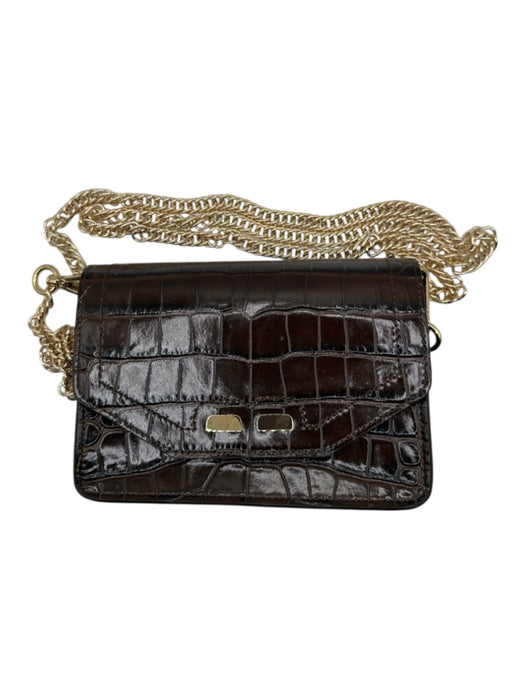 Bene Brown Chain Magnet Card Holder Purse Brown / One Size