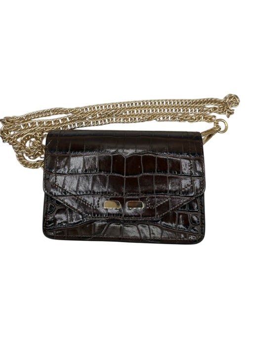Bene Brown Chain Magnet Card Holder Purse Brown / One Size