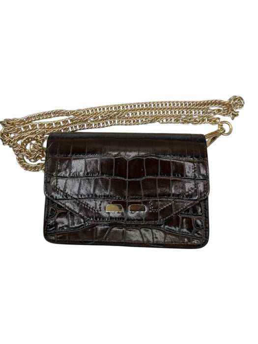 Bene Brown Chain Magnet Card Holder Purse Brown / One Size