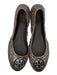 Tory Burch Shoe Size 7.5 Silver Leather metalic Diamonds Ballet Flats Silver / 7.5