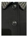 Burberry Brit Size 14 Black Wool Studded Collar Buttons Peacoat Coat Black / 14