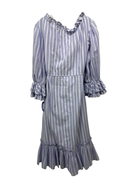 Mille Resort & Travel Size XS Lavendar & White Cotton Vertical Stripes Dress Lavendar & White / XS