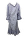 Mille Resort & Travel Size XS Lavendar & White Cotton Vertical Stripes Dress Lavendar & White / XS