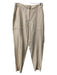 Kobi Halperin Size L Beige Tencel & Linen Elastic Waist seam detail Pant Set Beige / L