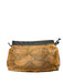 Rose Bertin Brown Reptile Leather Inner Pocket Zipper Clutch Bag Brown / Large