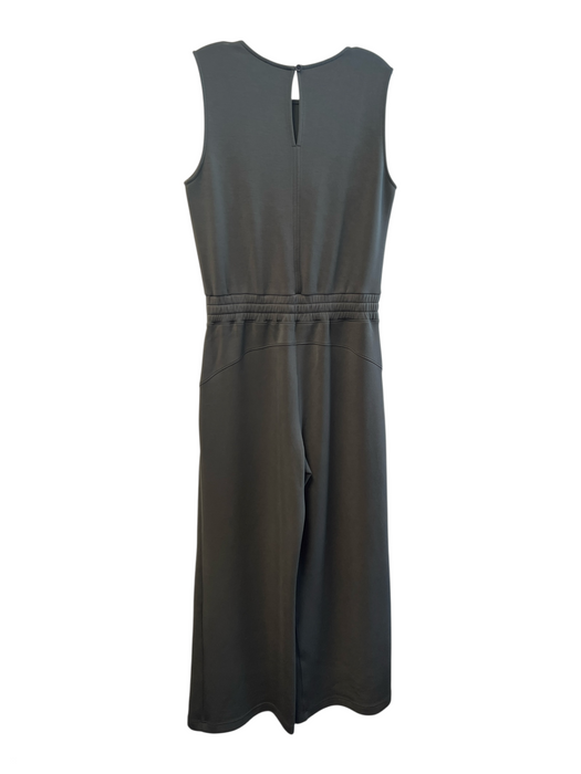 Spanx Size Large Olive Green Sleeveless Keyhole Front Pockets Jumpsuit Olive Green / Large