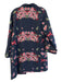 Soft Surroundings Size Small Navy & Multi Polyester Blend Embroidered Coat Navy & Multi / Small