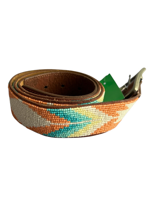 No label Copper No Fabric Tag Metal Chain Link Clasp Close Stretch Belts Copper / 36