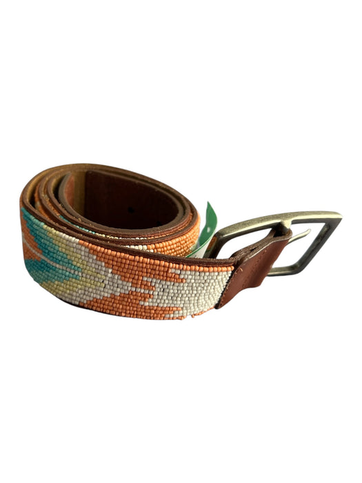 No label Copper No Fabric Tag Metal Chain Link Clasp Close Stretch Belts Copper / 36